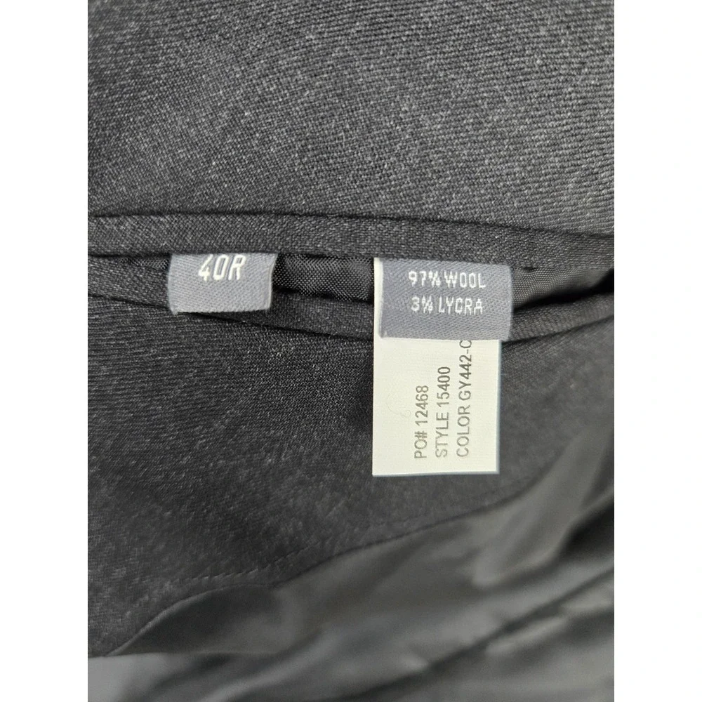 Bonobos Men's Slim Fit 2 Button Wool Blend‎ Blazer 15400 Charcoal Size 40R